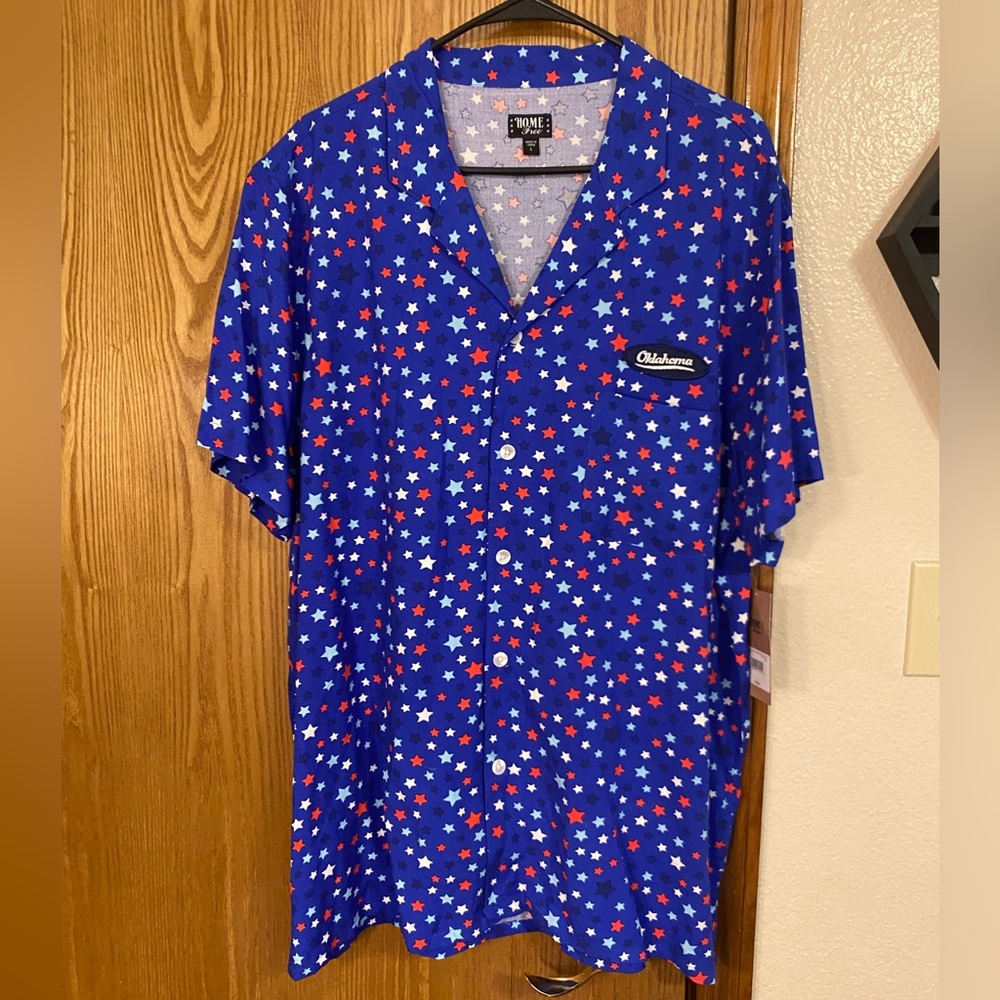 Blue Star Pattern Men's Shirt